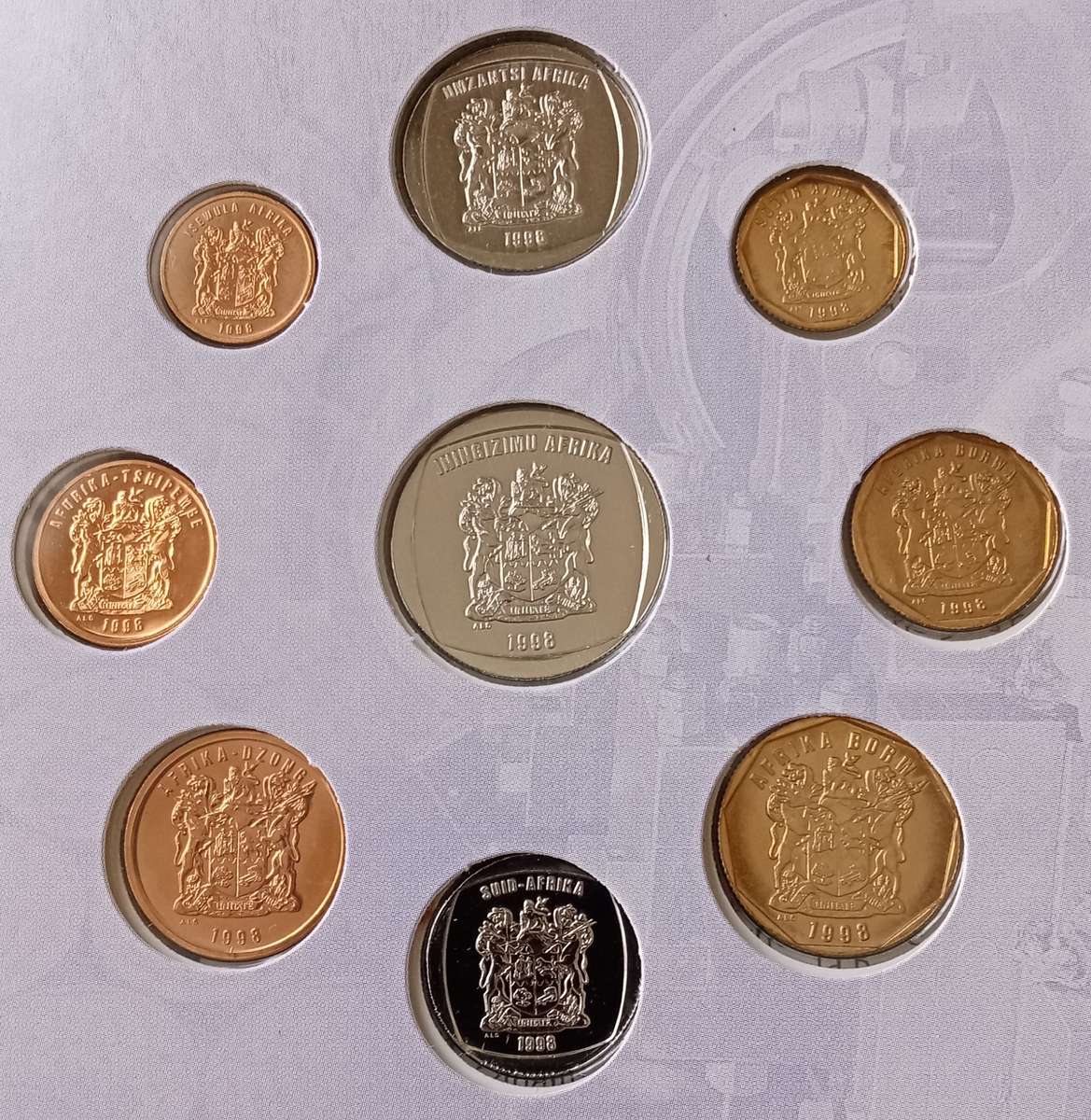 1998 Brilliant uncirculated Mint pack set (Protea)