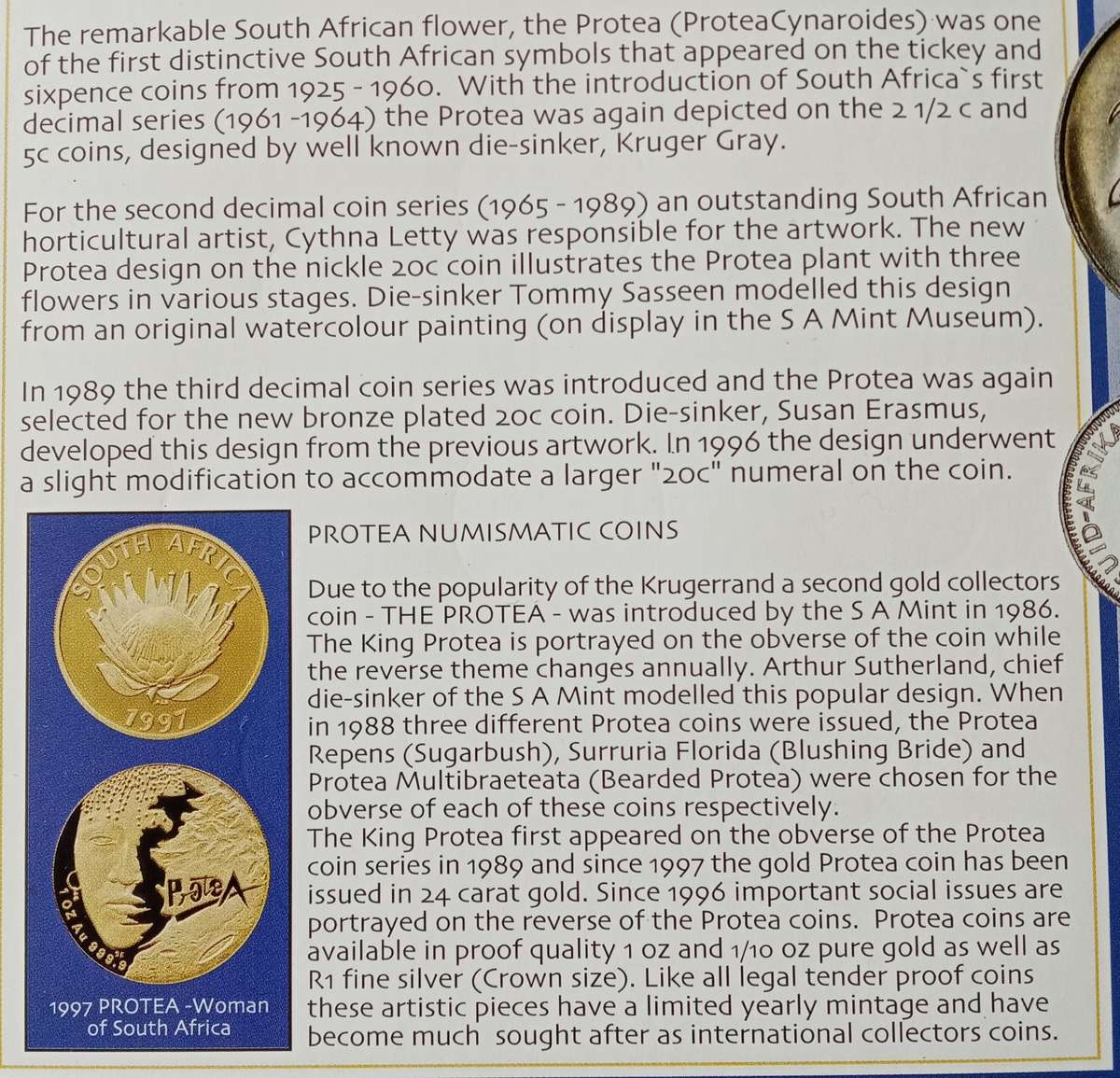 1998 Brilliant uncirculated Mint pack set (Protea)