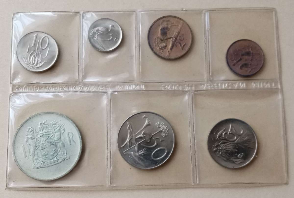 1969 Afrikaans uncirculated Mint pack incl.silver R1 (mintage: 7500)