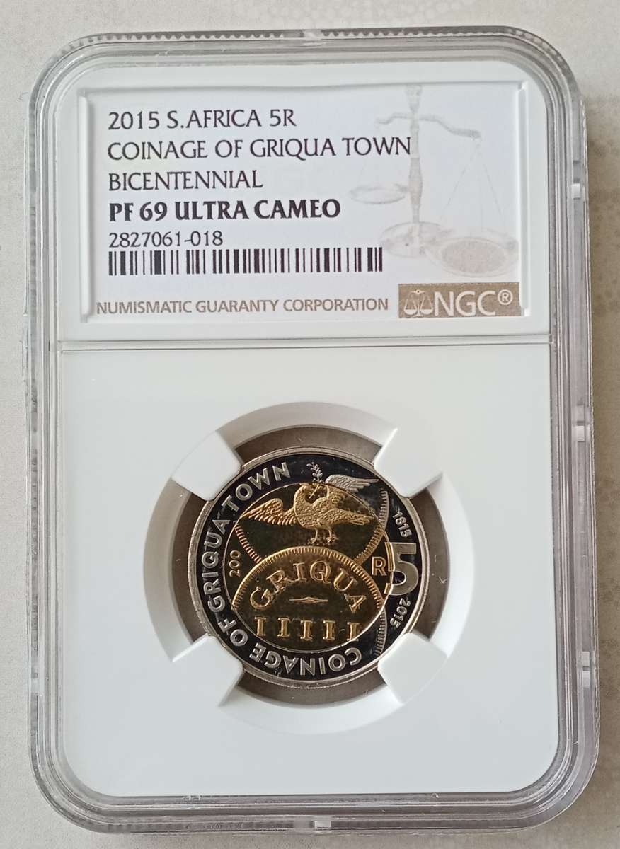 2015 Griqua Town Bicentennial proof R5 NGC PF69 Ultra Cameo -Top Pop