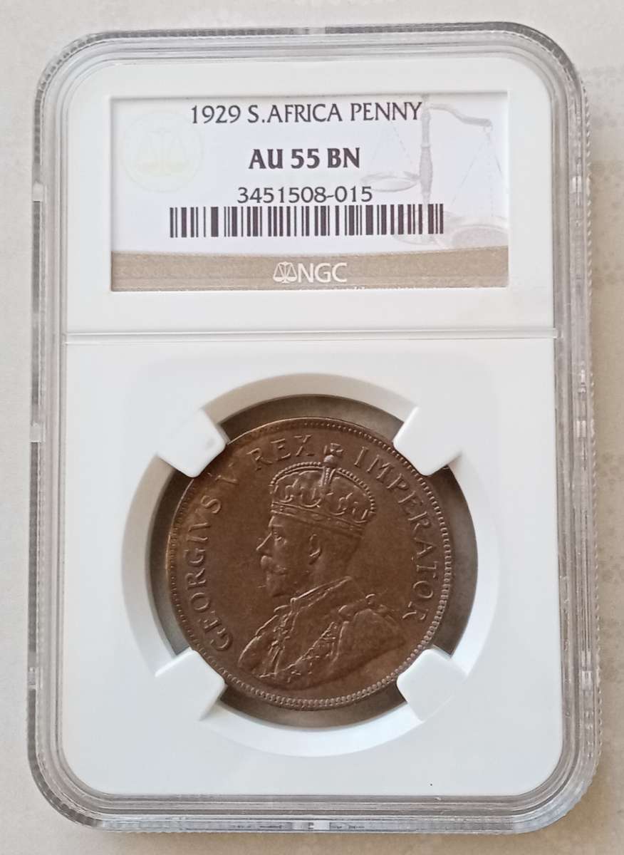 Nice 1929 union penny NGC AU55 BN