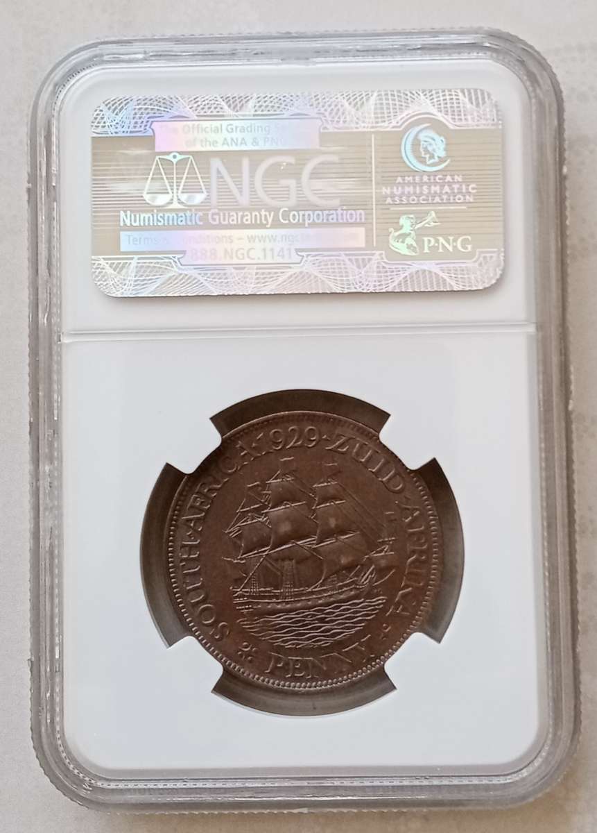 Nice 1929 union penny NGC AU55 BN