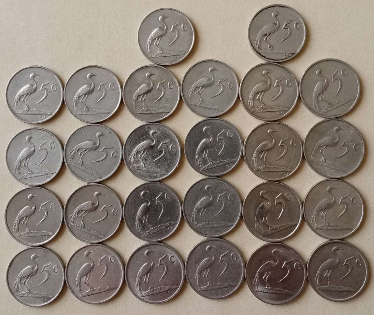 1965 - 1988 Nickel 5c set in sequence (26 coins)
