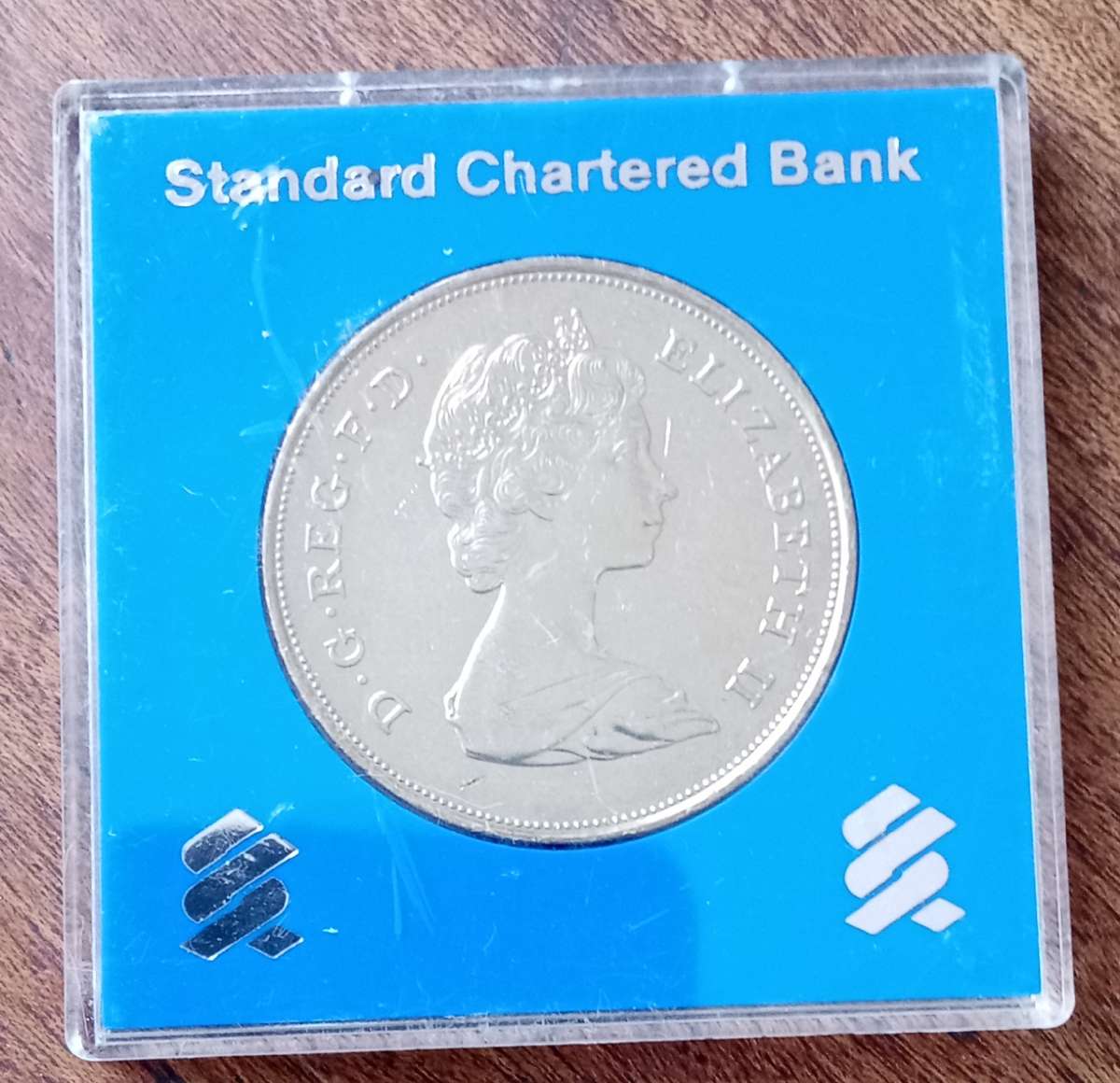 1981 British crown in perspex case (Charles/Diana royal wedding).