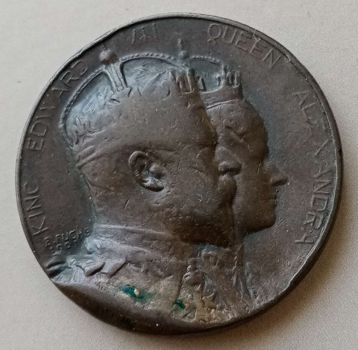 1902 Coronation of King Edward VII/Queen Alexandra bronze medal - Union Castle Line