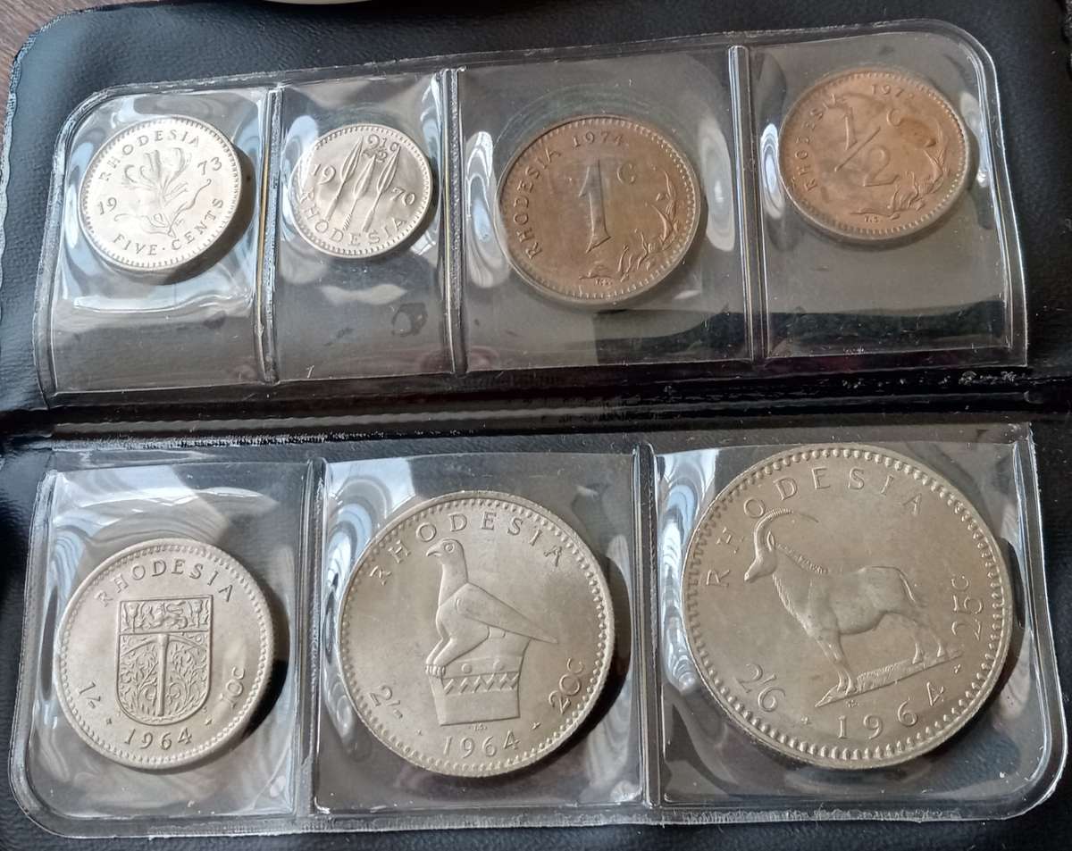 1960s/70s Rhodesia uncirculated set in black folder