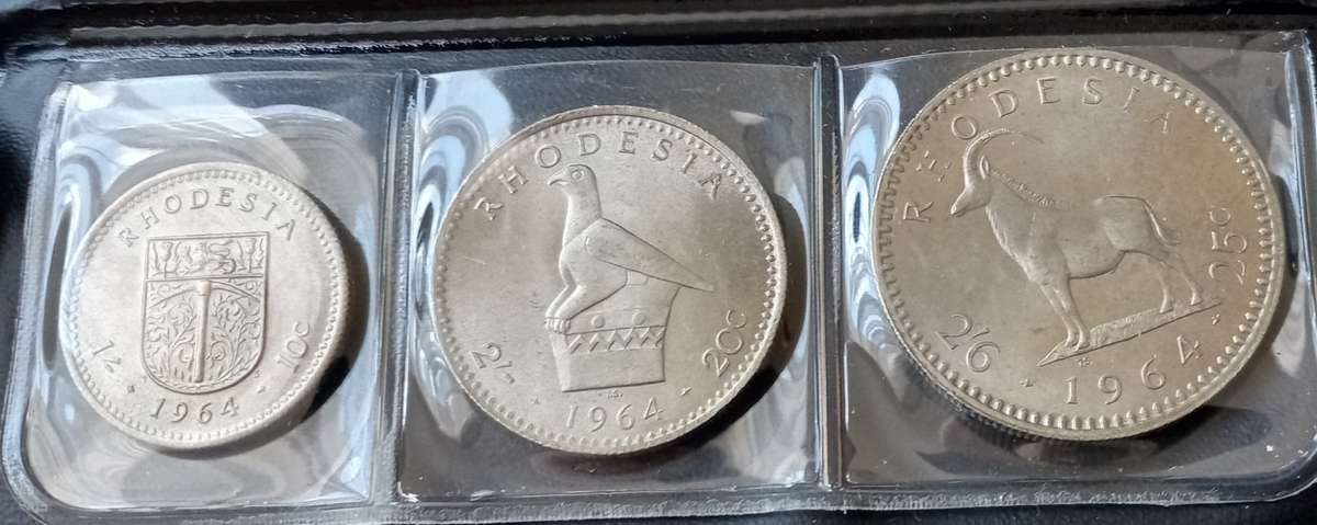 1960s/70s Rhodesia uncirculated set in black folder