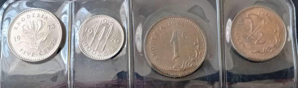 1960s/70s Rhodesia uncirculated set in black folder