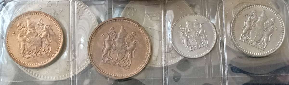 1960s/70s Rhodesia uncirculated set in black folder