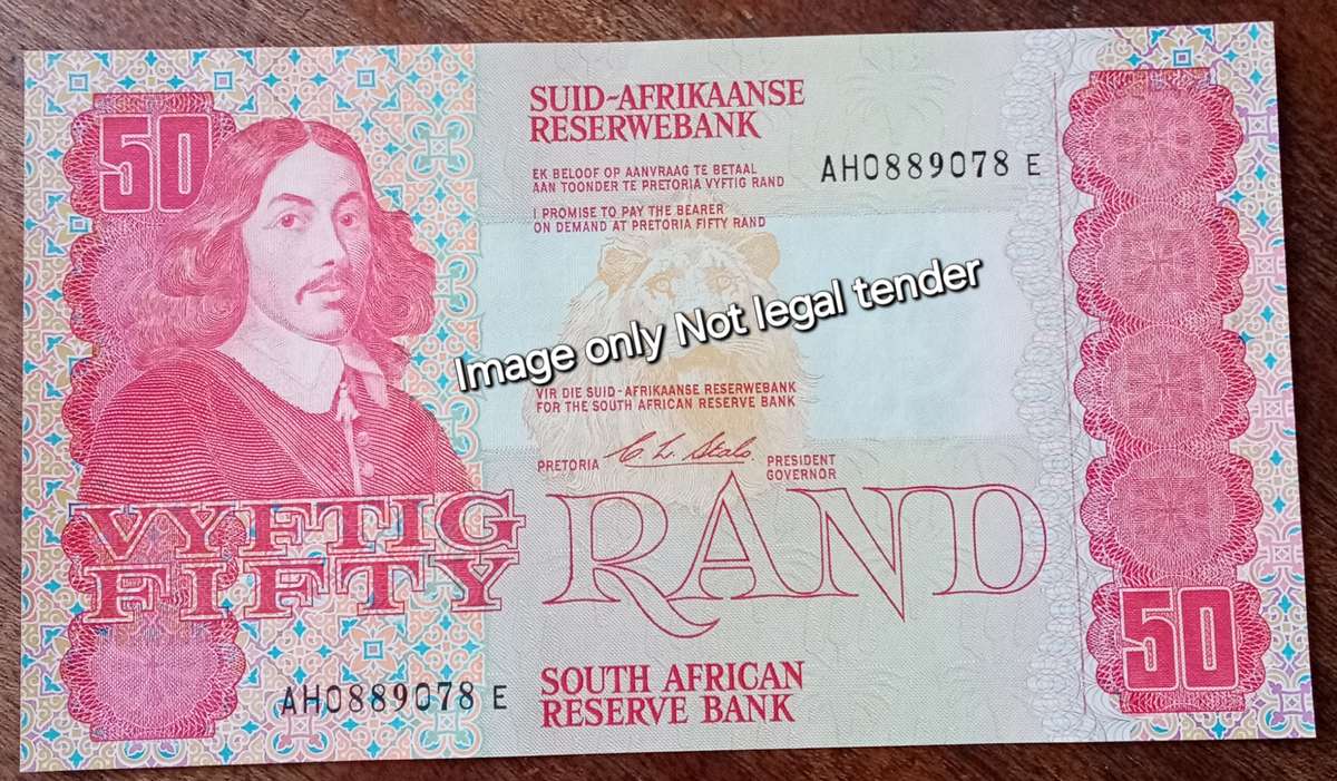 1990 CL Stals R50 note in crisp AU+