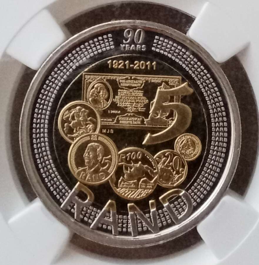 2011 SARB 90th anniversary proof R5 NGC PF69 Ultra Cameo