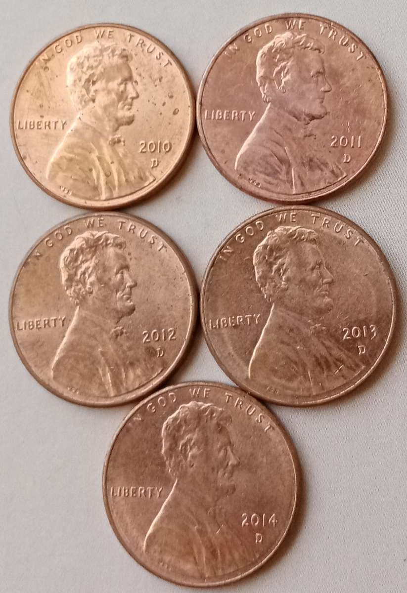 2010-2014 Lincoln 1c set in sequence