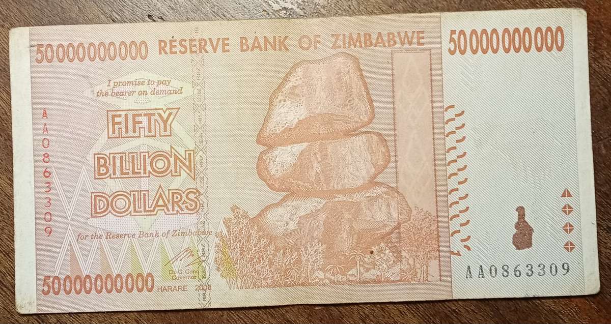 2008 Zimbabwe Fifty Billion dollars