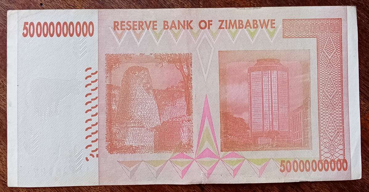 2008 Reserve Bank of Zimbabwe 50 Billion dollars