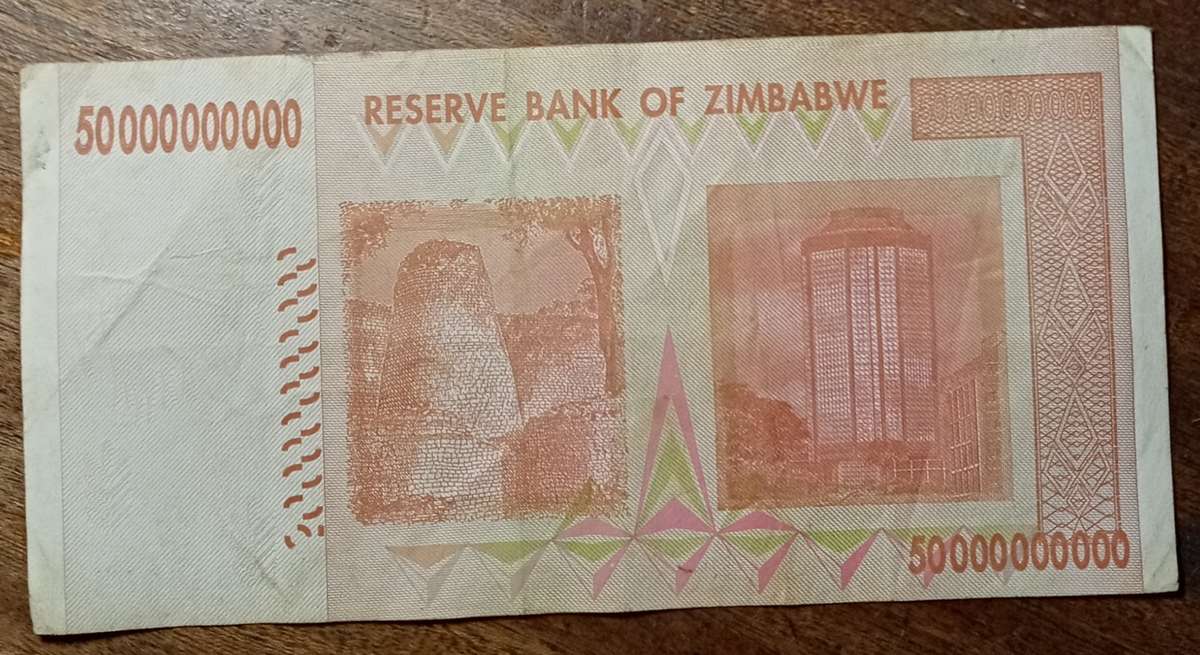 Zimbabwe 2008 Fifty Billion dollars note