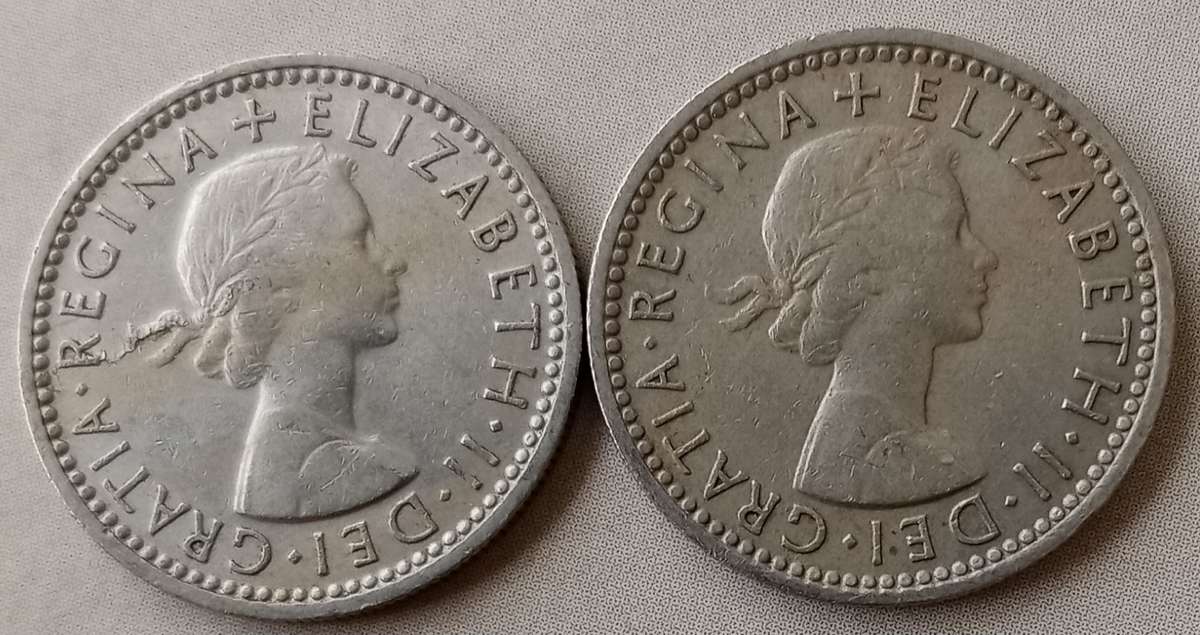 1957 and 1958 British sixpence set