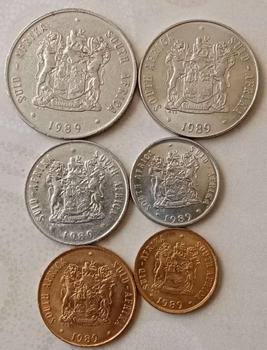 1989 Republic set of 6 coins (R1-1c)