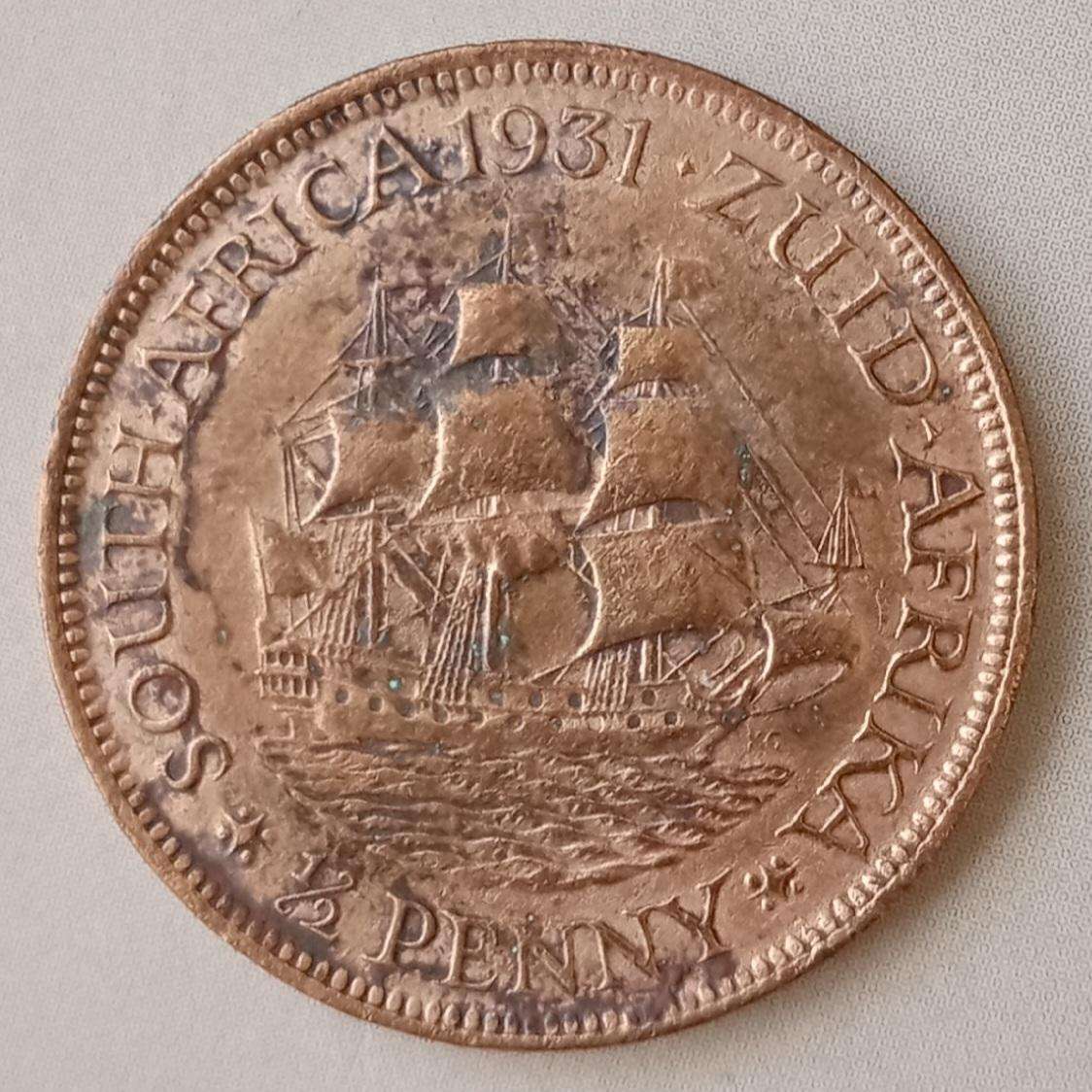 1931 Zuid union 1/2 penny (Details/Filler coin)