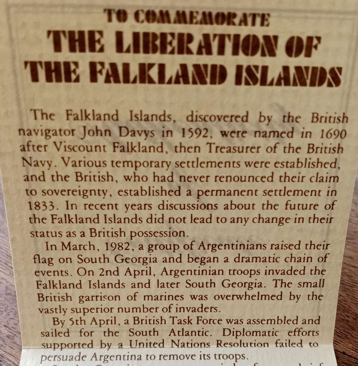 Falkland Islands crown sized set in wallet (Includes 3 coins and a proof medal)