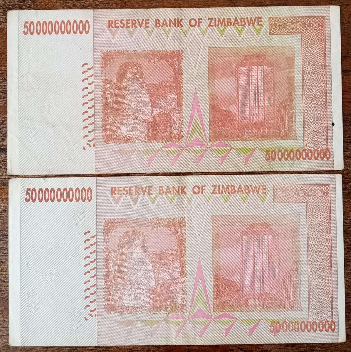 2008 Zimbabwe 50 Billion dollars notes