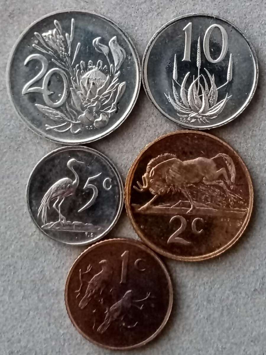 1983 Republic proof 20c-1c (5 coins)