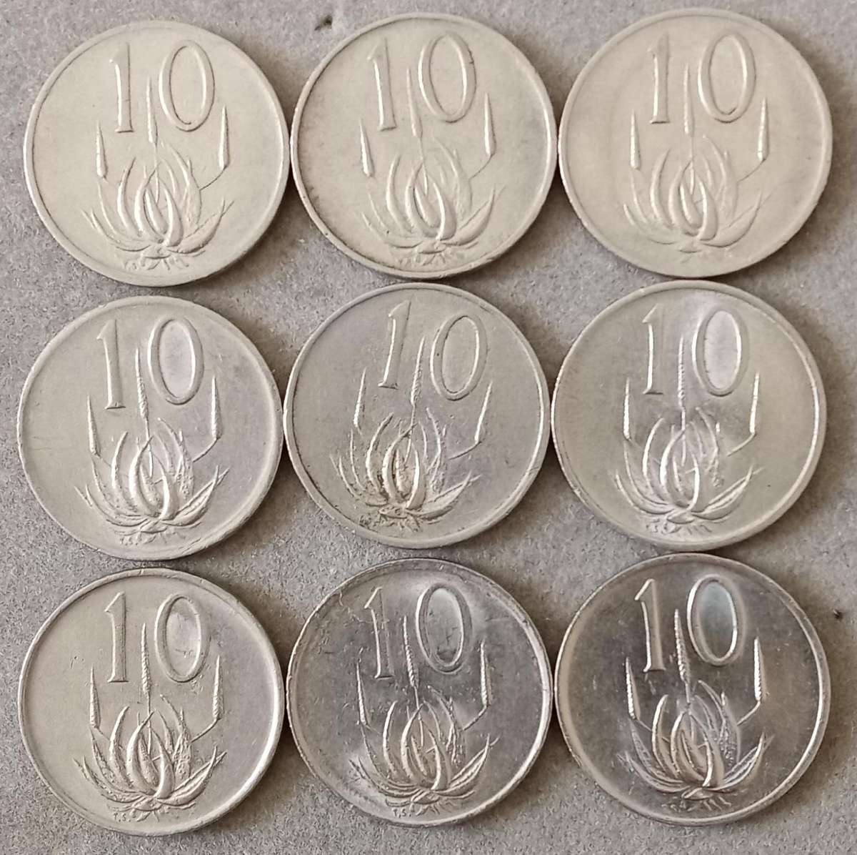 1981 - 1989 Nickel 10c set in sequence