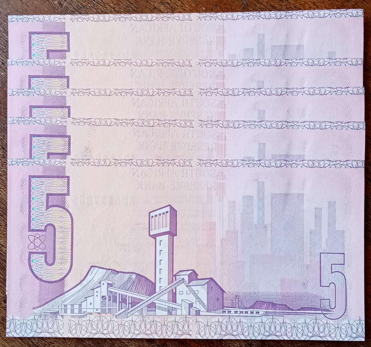 Lot of x10 GPC de Kock 1989 consecutive R5 notes in AU