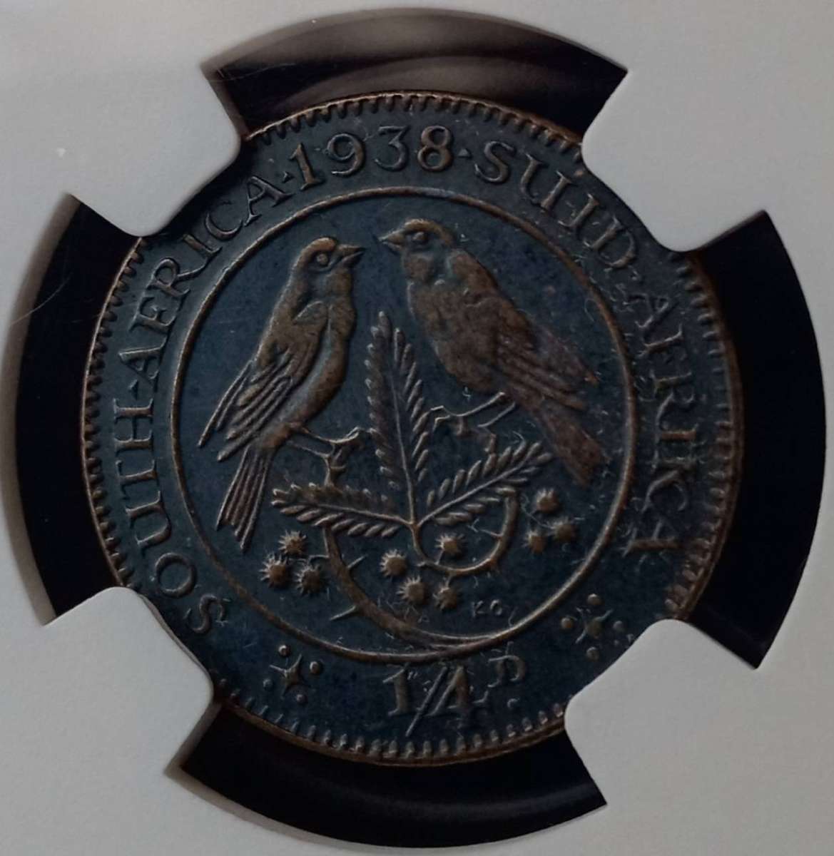 1938 Union 1/4 penny NGC AU58 BN (lower mintage)