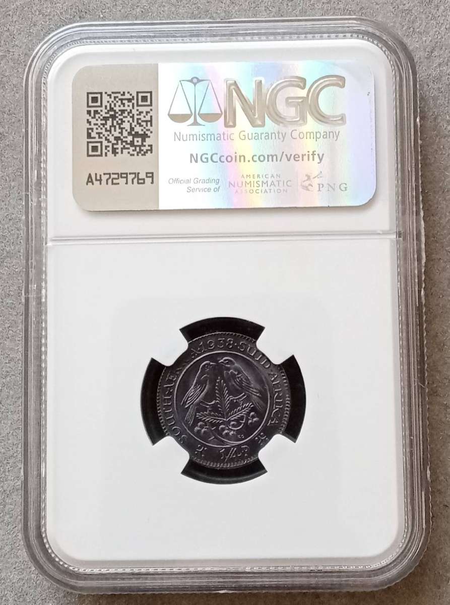 Nice 1938 Union 1/4 Penny NGC MS64 BN (mintage: 51296)
