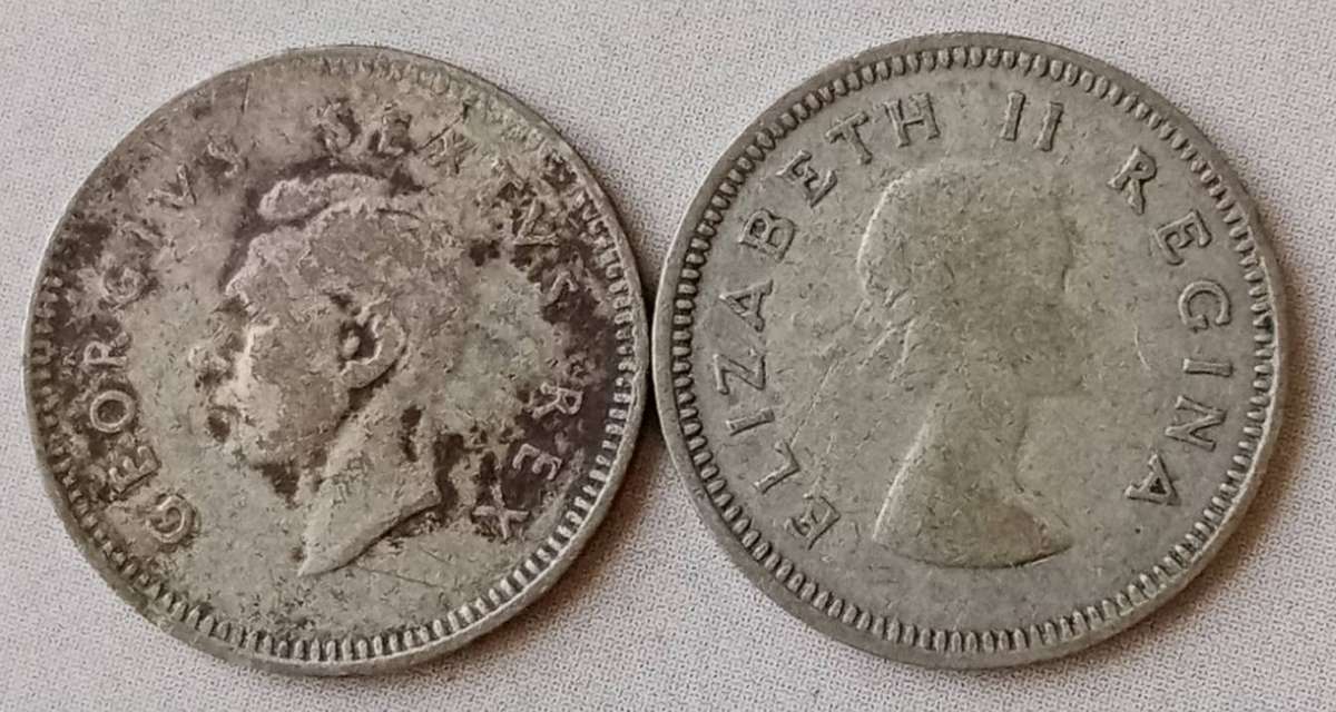 1951 and 1955 Union silver tickey set