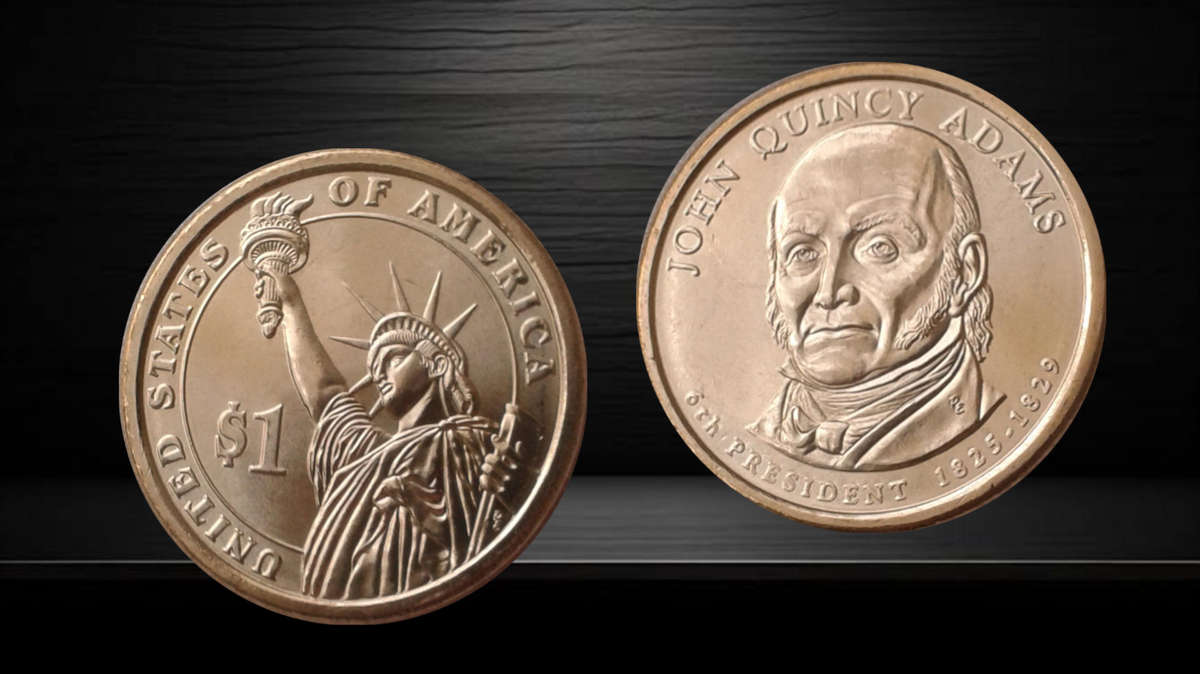 2008 D John Quincy Adams uncirculated USA Presidential dollar