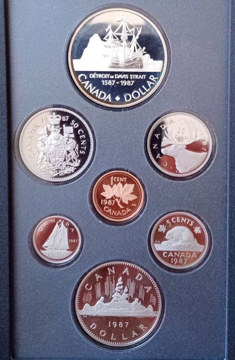 1987 Canada 7 coin prestige proof set incl.silver dollar