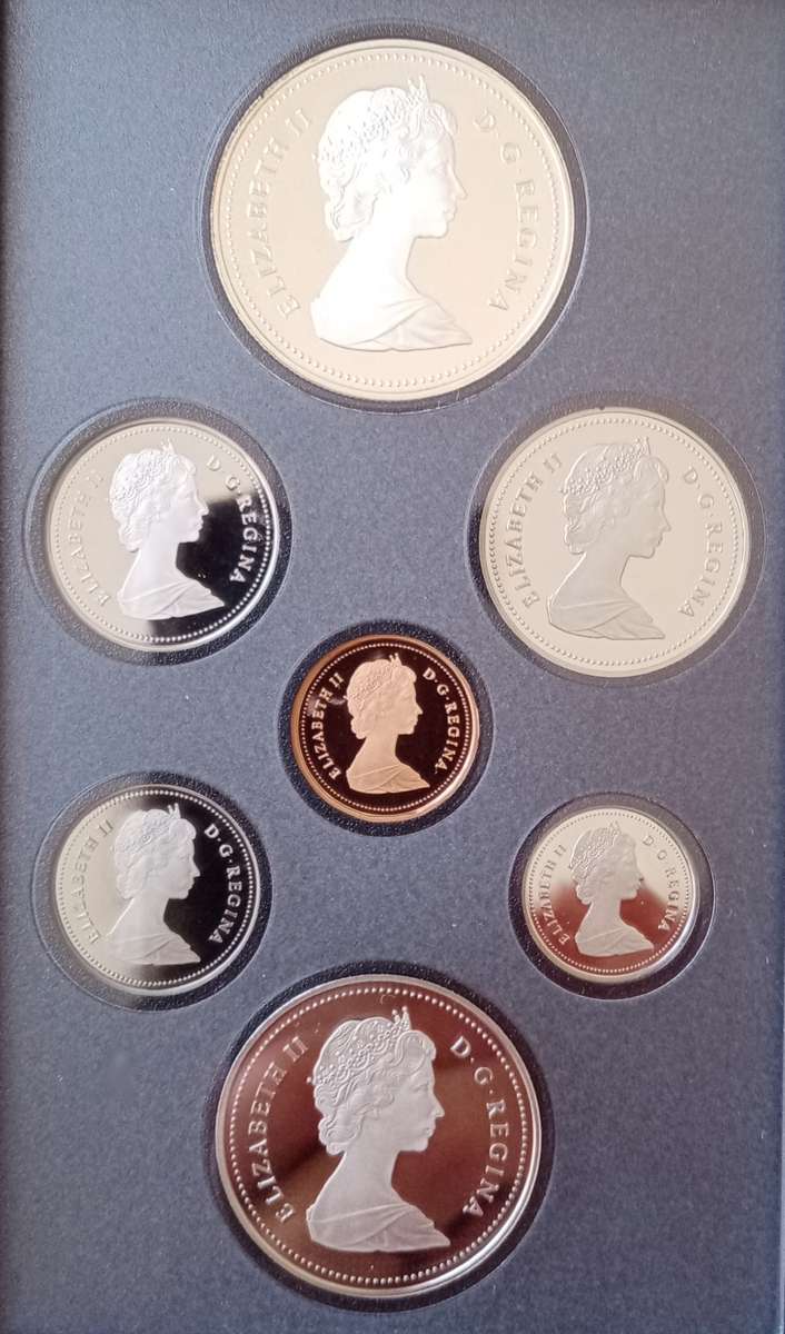 1987 Canada 7 coin prestige proof set incl.silver dollar