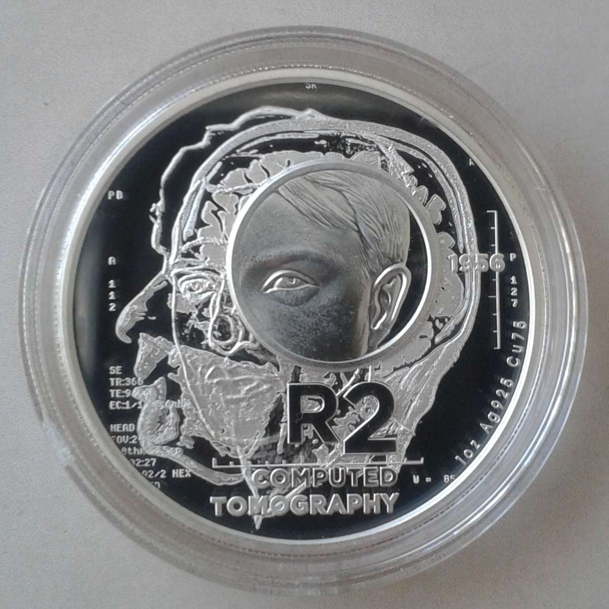2018 Republic 1oz proof silver R2 in box incl.certificate  - Computed Tomography