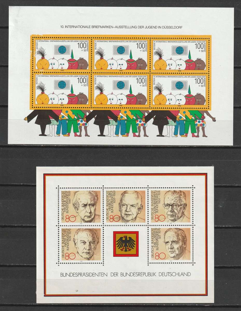 GERMANY -  Five minisheets  mint and used.