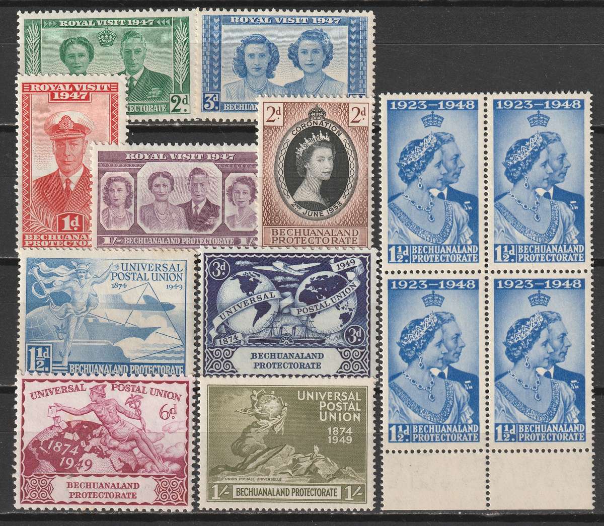 BECHUANALAND PROTECTORATE - 1947/1953 Issues . Nice mint range *MM/MNH**