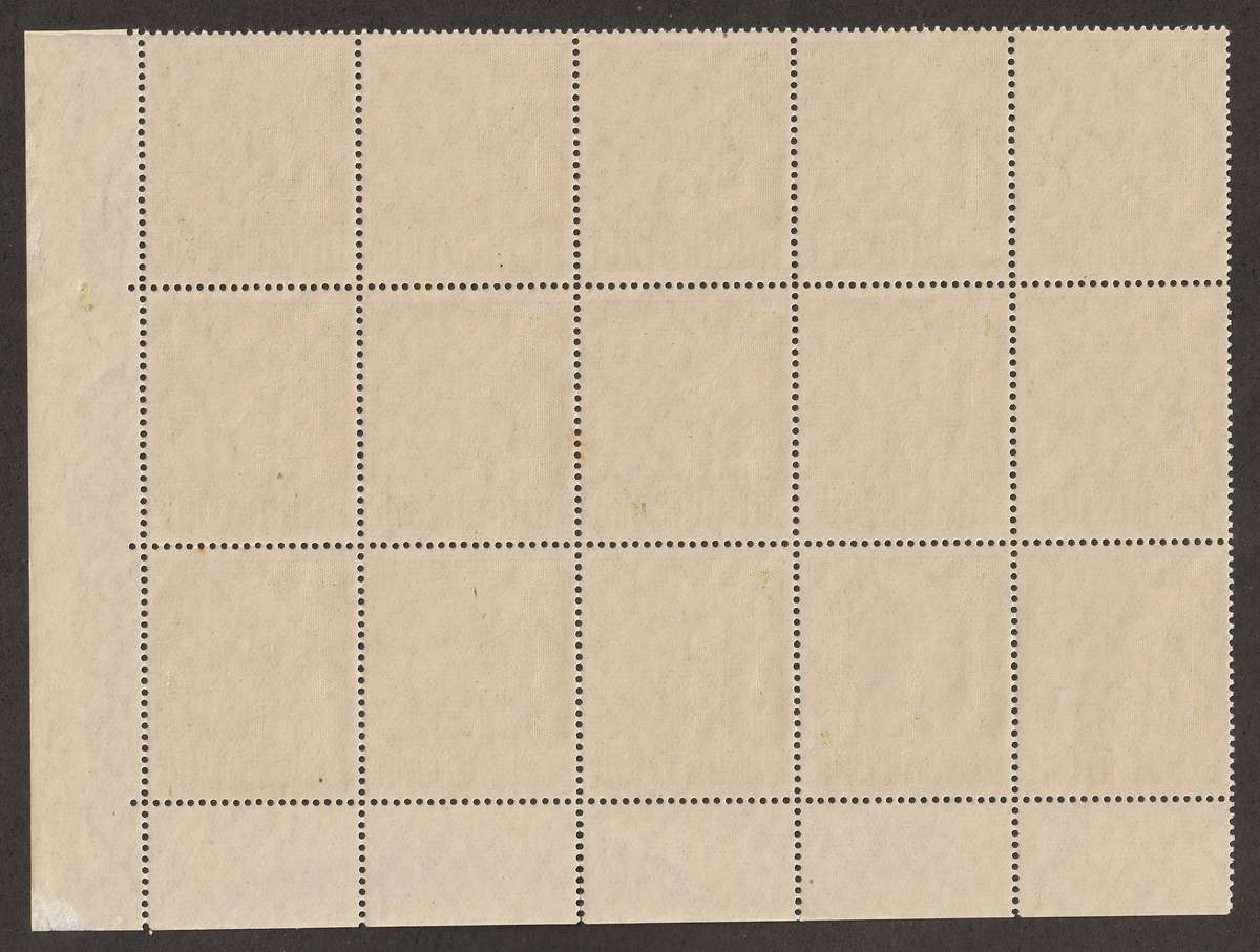 GERMANY - JOINT ALLIED OCCUPATION  1947  1 Mark olive green, bottom marginal block of 15 **MNH**