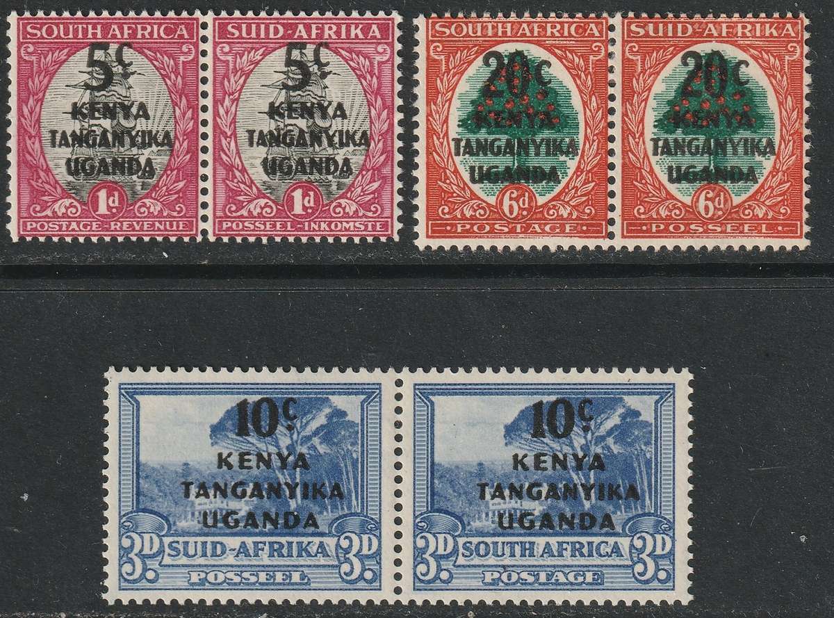 Kenya Uganda & Tanganyika - 1941 overprinted issue Issue Part set *MM*