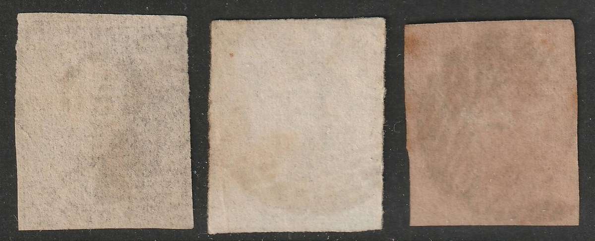 BELGIUM -  1858-1861 King Leopold I Issue set imperforated (NO WMK) USED