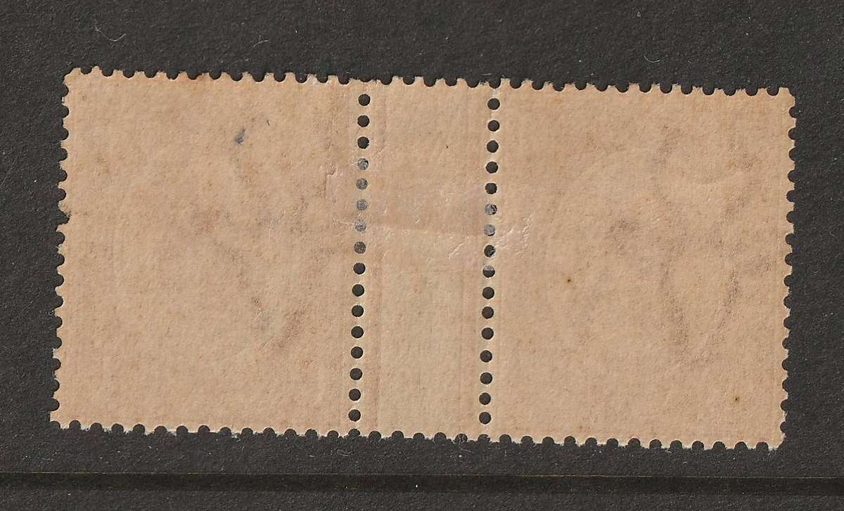SA UNION KINGS HEADS 1913  -  1&1-2d Tete-beche pair with vertical gutter SACC 4c  *MM*