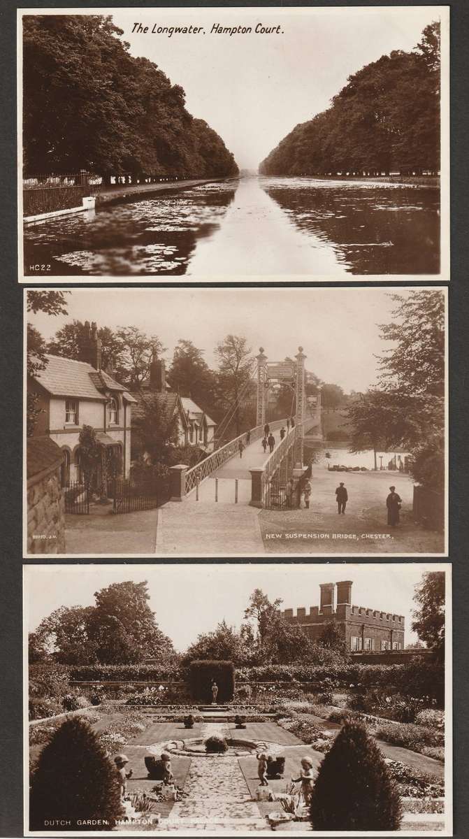 ENGLAND -  3 early 1900 black&white postcards pictures UNUSED