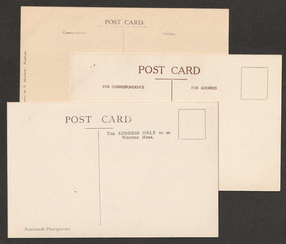 ENGLAND -  NATIONAL GALLERY ART -3 early 1900 black&white postcards  UNUSED