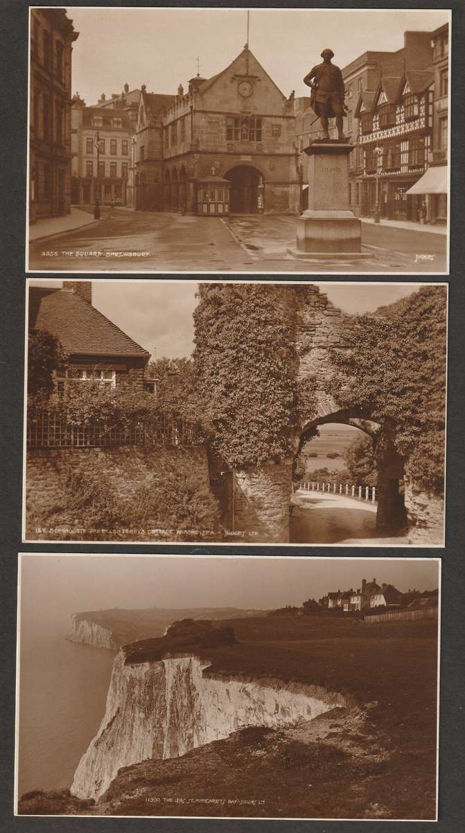 ENGLAND -  3 early 1900 black&white postcards pictures UNUSED