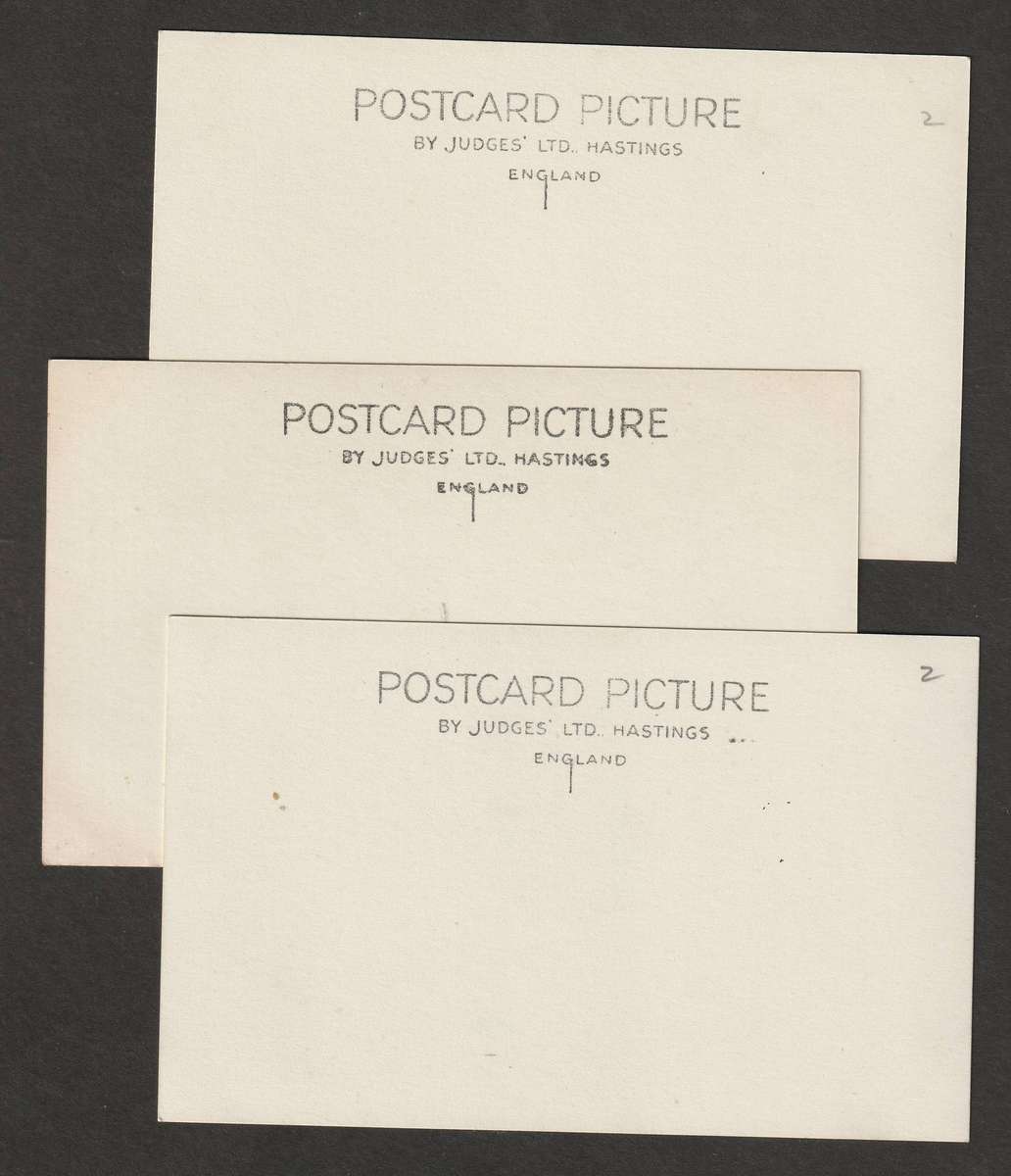 ENGLAND -  3 early 1900 black&white postcards pictures UNUSED