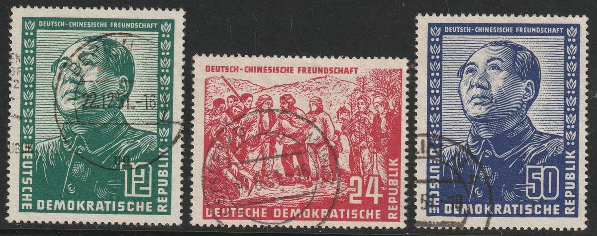 GERMANY - DDR  1951  "FRIENDSHIP WITH CHINA" Complete set Superb Used SCARCE issue