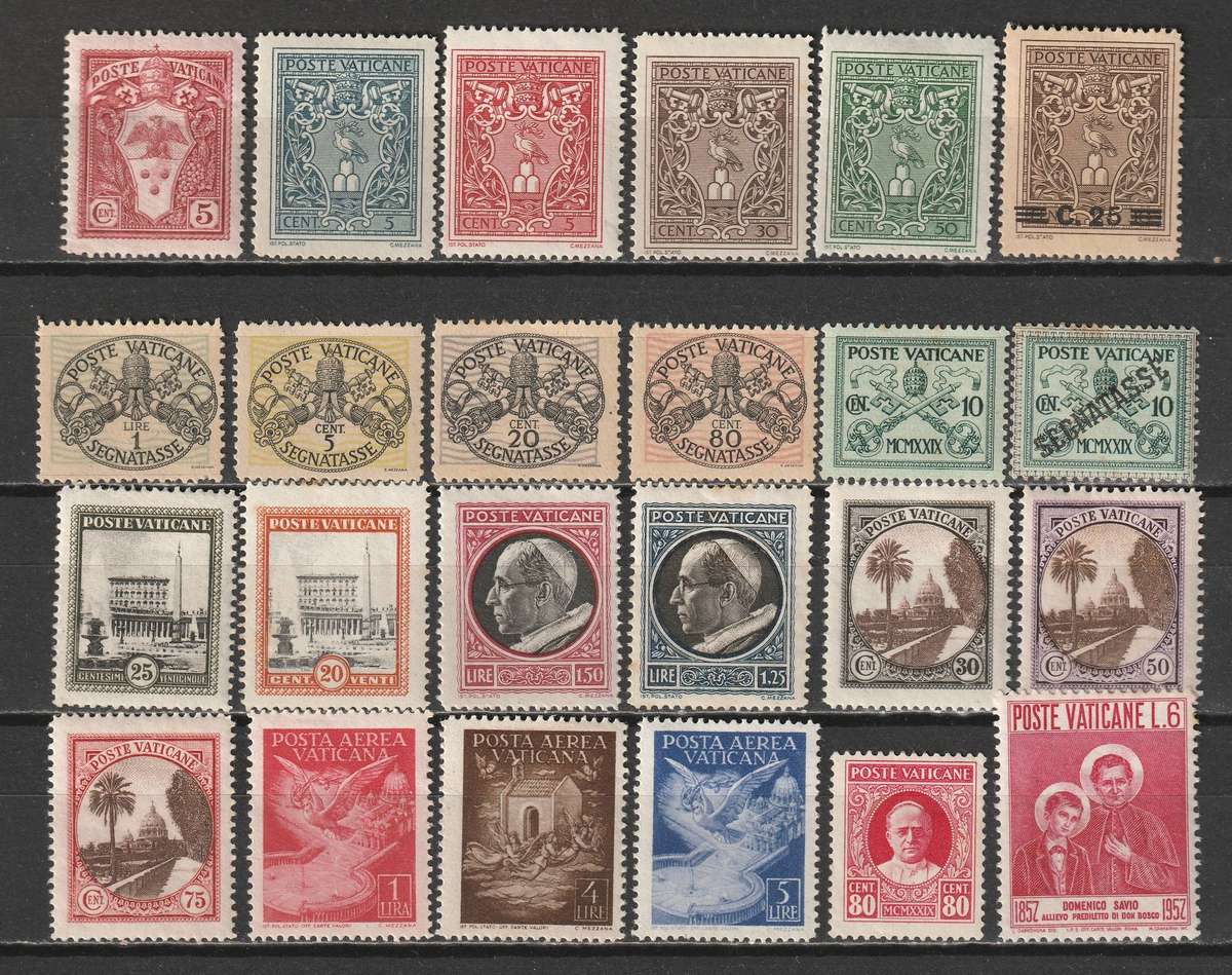 VATICAN CITY - Nice mint and used range of early issues, part sets.(52 stamps)