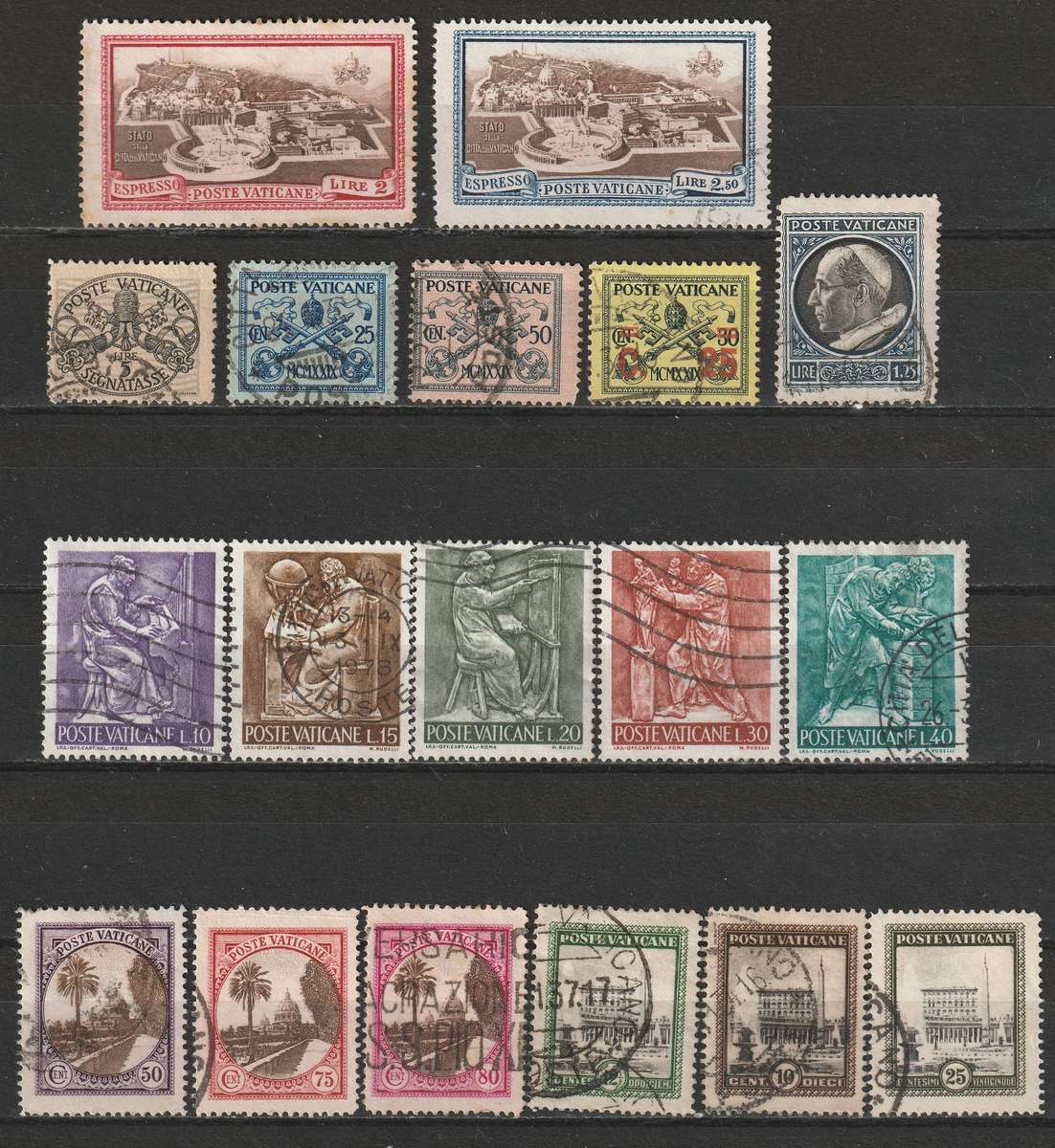 VATICAN CITY - Nice mint and used range of early issues, part sets.(52 stamps)