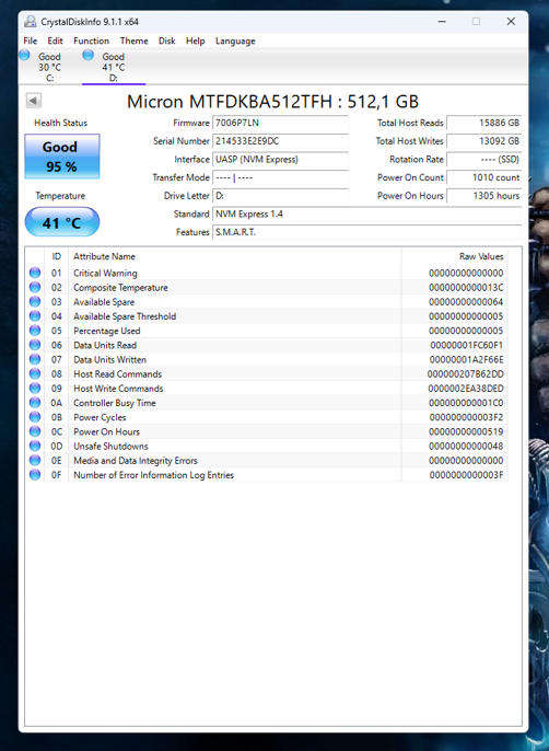 NVMe - 512GB Micron SSD