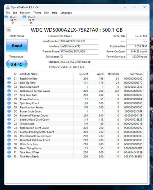 HDD - 500GB Western Digital