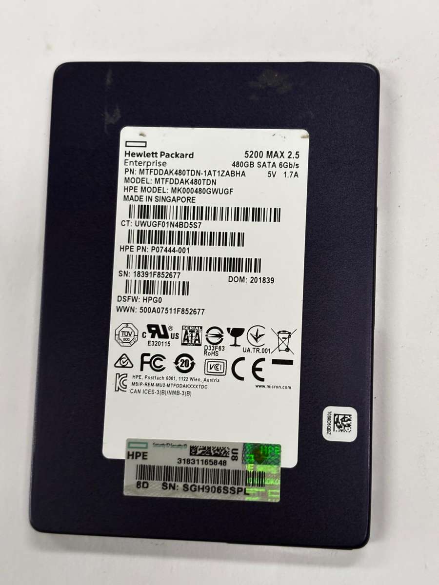 SSD - 480GB Hewlett Packard